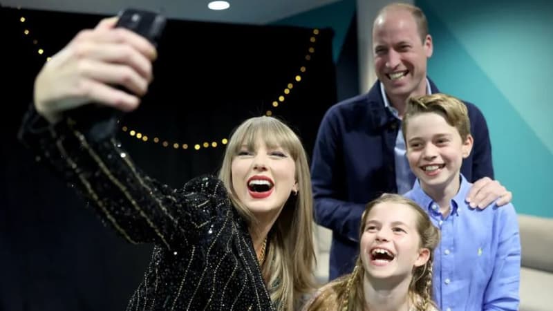 Regarder la vidéo Danse endiablée et selfie en coulisses: le prince William au concert de Taylor Swift avec ses enfants
