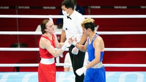 Imane Khelif lors des Jeux olympiques de Tokyo, en 2021
