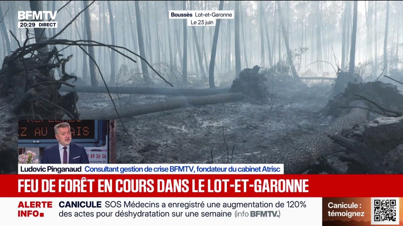 Canicule: un important feu de forêt est en cours dans le Lot-et-Garonne