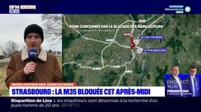 La M35 bloquée cet après-midi à Strasbourg par les agriculteurs