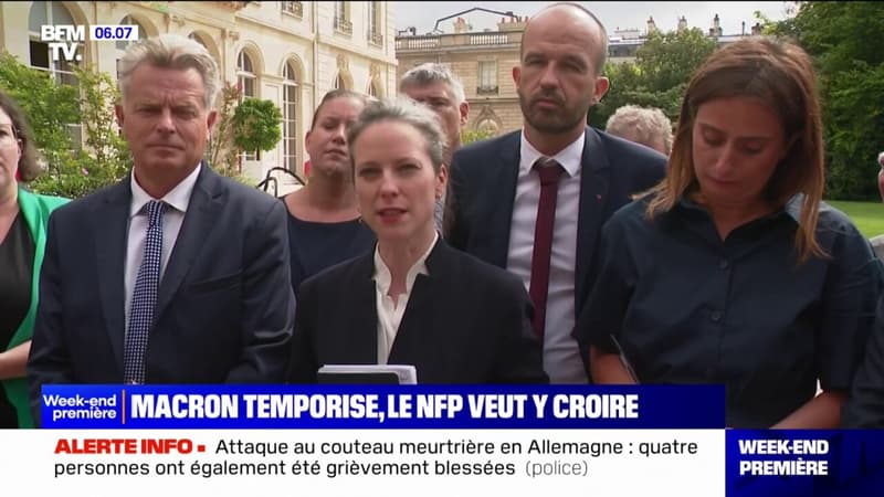 Matignon: le NFP veut y croire et réclame une réponse du président sur le choix du Premier ministre dès la fin des consultations