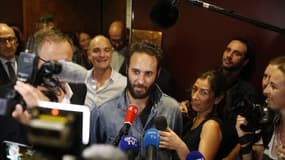 Le photojournaliste Mathias Depardon à son arrivée en France le 9 juin 2017 après avoir été détenu un mois en Turquie