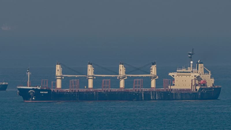 Le cargo Rubymar, transportant des céréales ukrainiennes, dans la mer Noire, le 2 novembre 2022. (photo d'illustration)
