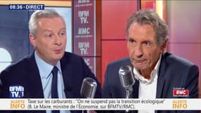 Bruno Le Maire face à Jean-Jacques Bourdin en direct