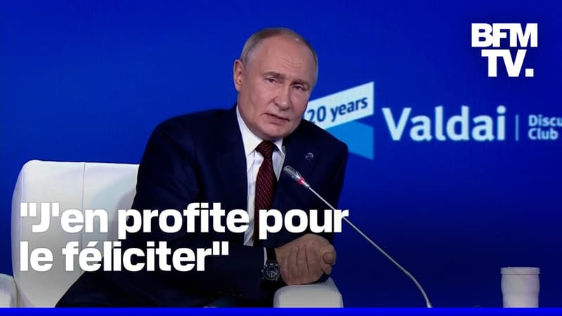 Vladimir Poutine félicite Donald Trump pour sa victoire et se dit prêt à discuter avec lui