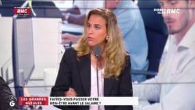 Sarah Saldmann sur le plateau des Grandes Gueules le 12 juillet 2022