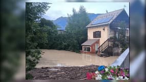 Une maison inondée dans le secteur des Alberts et de la Vachette