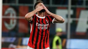 Olivier Giroud lors de Milan-Salernitana, le 25 mai 2024.