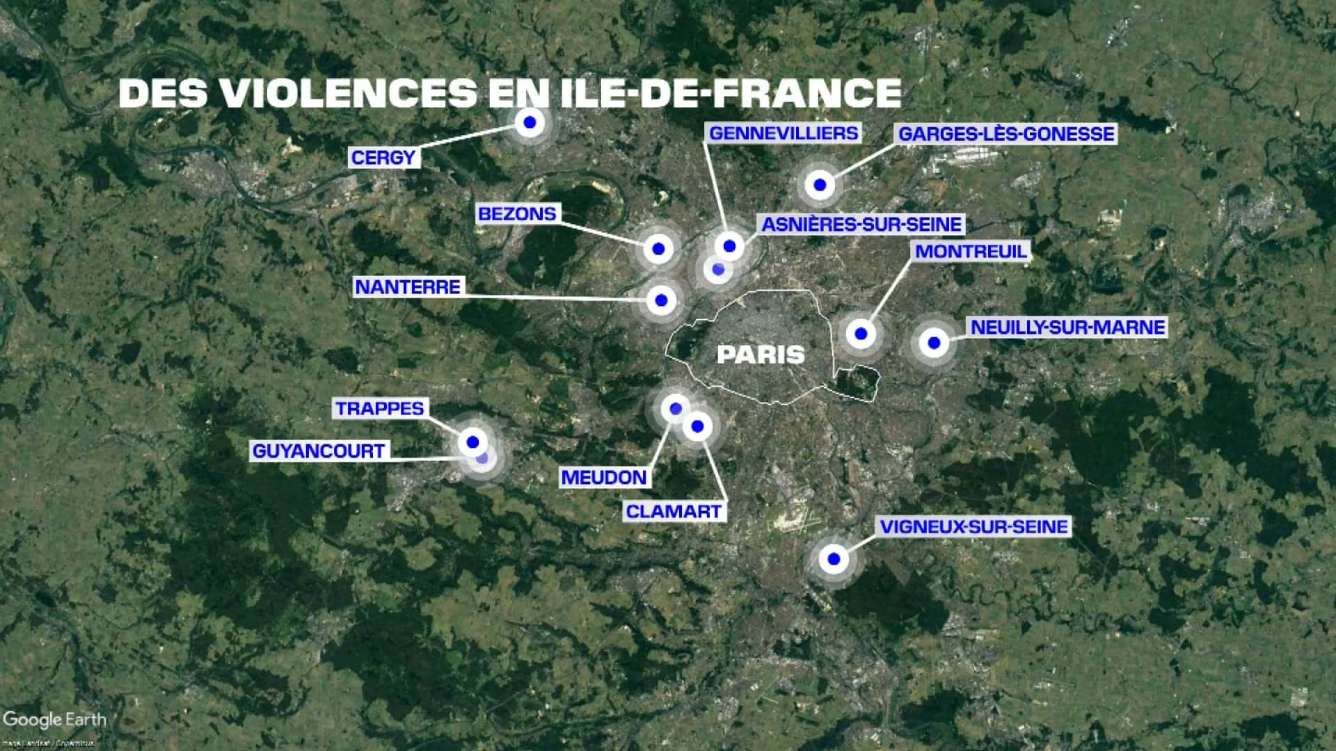 Des violences ont éclaté dans de nombreuses communes franciliennes dans la nuit de mercredi à jeudi après la mort de Nahel tué par un policier à Nanterre. Des violences ont éclaté dans de nombreuses communes franciliennes dans la nuit de mercredi à jeudi après la mort de Nahel tué par un policier à Nanterre.