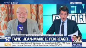 Jean-Marie Le Pen: "M. Tapie ment comme il respire"