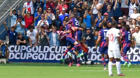 La joie des Américains après leur ouverture du score 