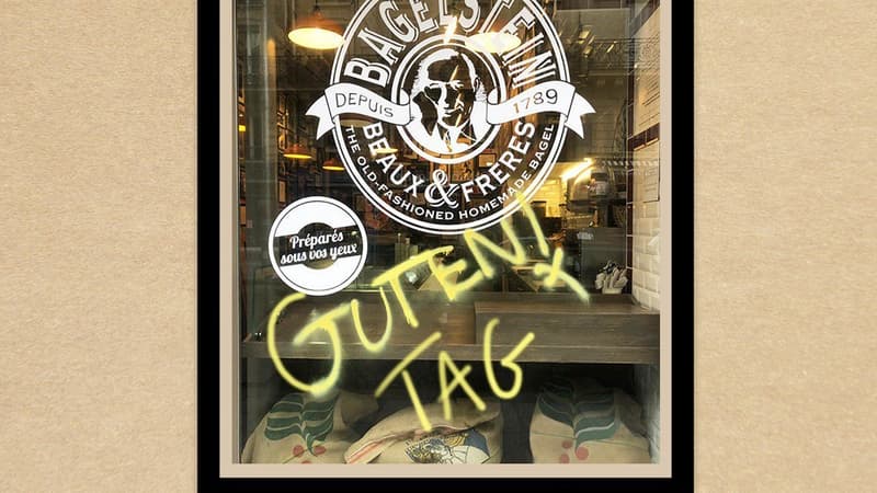 La réponse de Bagelstein sur les réseaux sociaux au tag antisémite sur l'une de ses vitrines.