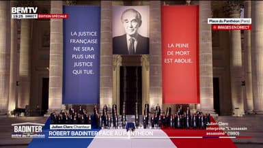 Panthéonisation de Robert Badinter: Julien Clerc interprète "L'assassin assassiné"