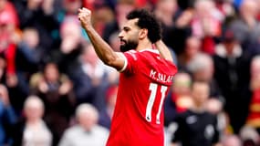 Mohamed Salah lors de Liverpool-Brighton, le 31 mars 2024