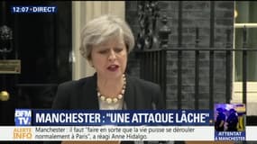 Theresa May: "Nous pensons connaître l'identité de l'attaquant, sans pouvoir le confirmer"