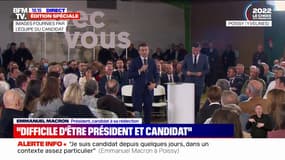 Emmanuel Macron: "C'est difficile d'être en même temps président et candidat"