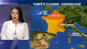 Quel va être le parcours de la tempête Eleanor sur la moitié de la France