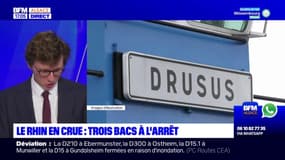 Intempéries en Alsace: trois bacs à l'arrêt 