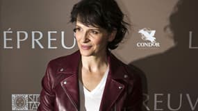 Juliette Binoche lors de la première du film "L'épreuve", à Paris.