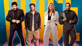 Patrick Fiori, Claudio Capé, Lara Fabian et Slimane, les jurés de The Voice Kids, saison 10.