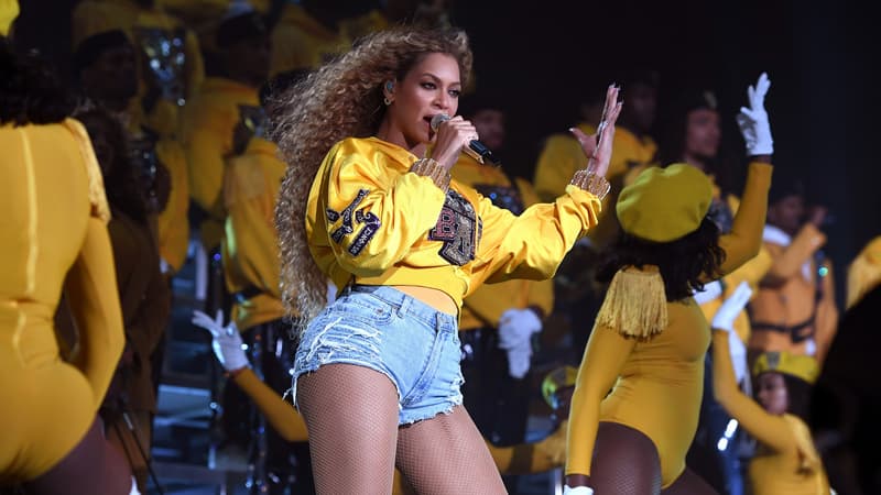 Beyoncé lors de sa performance à Coachella en avril 2018.