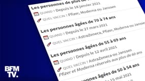 Infographie sur le nouveau calendrier de vaccination contre le Covid-19