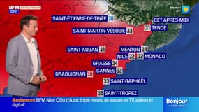 Météo Côte d'Azur: des températures toujours élevées ce mardi, 36°C à Draguignan et 34° à Grasse