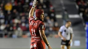 L'ailier toulonnais Gabin Villière lors du match contre l'ASM Clermont Auvergne au stade Mayol, le 26 mars 2022 