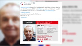 Un homme de 75 ans, atteint de la maladie d’Alzheimer, est porté disparu depuis ce mardi, 15 heure, en Seine-Maritime.