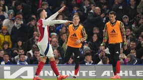 La célébration de Gabriel Martinelli après l'ouverture du score d'Arsenal dans le derby face aux Blues en Premier League, 10 novembre 2024