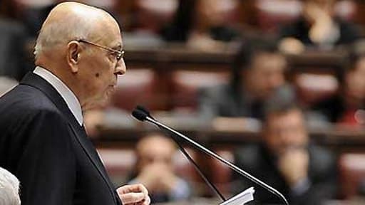 Le président italien sortant Giorgio Napolitano