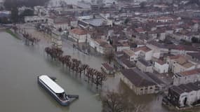 Crue de la Charente à Saintes, le 6 février 2021