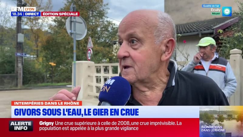 Crues dans le Rhône: le témoignage de Michel, installé à Givors depuis 82 ans