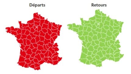 Ce mardi 7 mai sera rouge dans toute la France, avec des départs en long week-end des 8 et 9 mai. Ce mardi 7 mai sera rouge dans toute la France, avec des départs en long week-end des 8 et 9 mai.