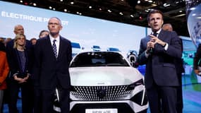 Carlos Tavares et Emmanuel Macron sur le Mondial de l'Automobile 2022