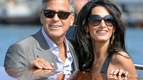 George Clooney et Amal Alamuddin, ici vendredi, se sont mariés lors d'une cérémonie privée à Venise ce samedi 27 septembre.
