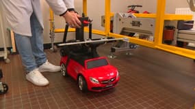 Des techniciens d'un laboratoire de Villeneuve-d'Ascq, près de Lille, réalisent des batteries de tests sur de nombreux jouets chaque année. 
