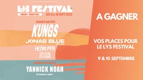 A gagner : vos pass VIP & places pour le Lys Festival (Kungs, Jonas Blue, Yannick Noah...)