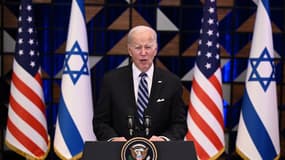 Le président américain Joe Biden à Tel-Aviv (Israël) le 18 octobre 2023.
