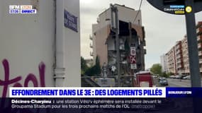 Effondrement d'un immeuble à Lyon: des logements pillés