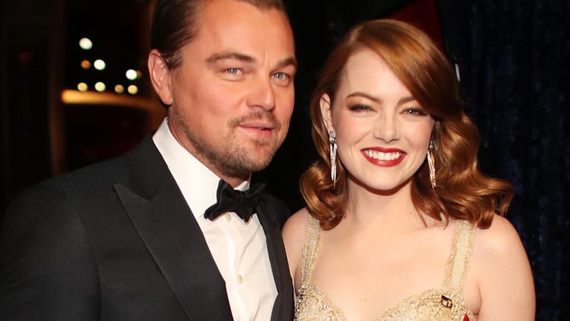 Leonardo DiCaprio et Emma Stone aux Oscars 2017.