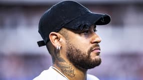 Neymar lors de la finale aller du championnat paulista entre Santos et Palmeiras (1-0), le 31 mars 2024