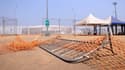 Une barrière jetée au sol en marge du match Cameroun-Comores à la CAN 2022