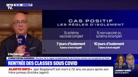 Rentrée sous Covid-19: le recteur de la région académique d'Île-de-France annonce avoir recruté "80 contractuels supplémentaires" pour remplacer les professeurs absents