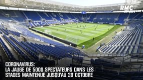 Coronavirus: La jauge de 5000 spectateurs dans les stades maintenue jusqu'au 30 octobre