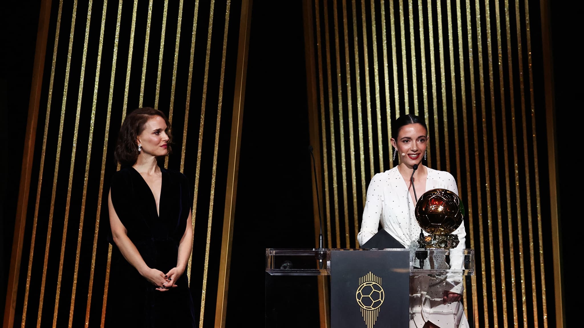 Aitana Bonmati, Natalie Portman, 2024 Aitana Bonmati, Natalie Portman, 2024
