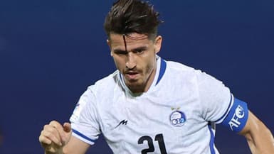 Le footballeur iranien Voria Ghafouri avec Esteghlal, à Djeddah (Arabie saoudite) le 27 avril 2021