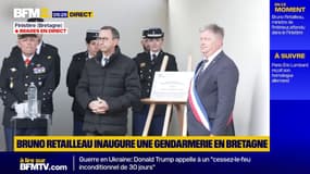 Bretagne: Bruno Retailleau inaugure la nouvelle gendarmerie de Pont-l'Abbé