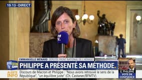Discours d'Édouard Philippe: "Il a confirmé des mesures qui m'inquiètent beaucoup, comme l'augmentation de la CSG", Emmanuelle Ménard