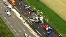 Un grave accident s'est produit sur l'A13 à hauteur de la sortie des Mureaux, ce lundi. 